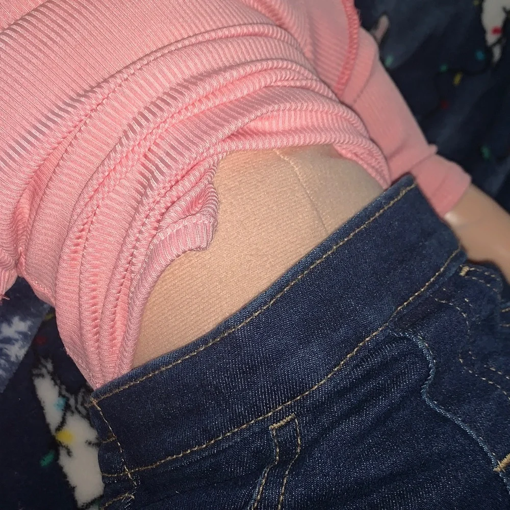 Source Unknown Pink Top Doll with Denim Jeans